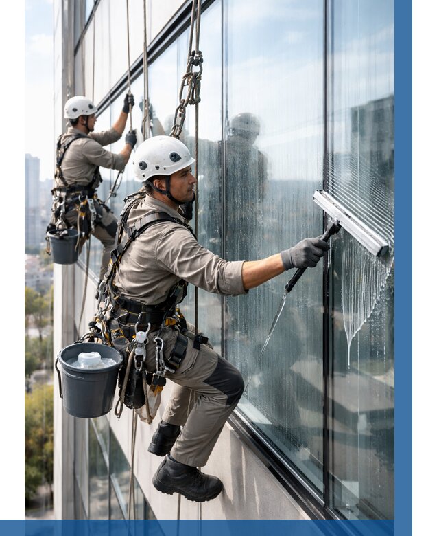 Мойка окон альпинистами в Мысках от 4564 р. | ВЫСОТНИК-Мси