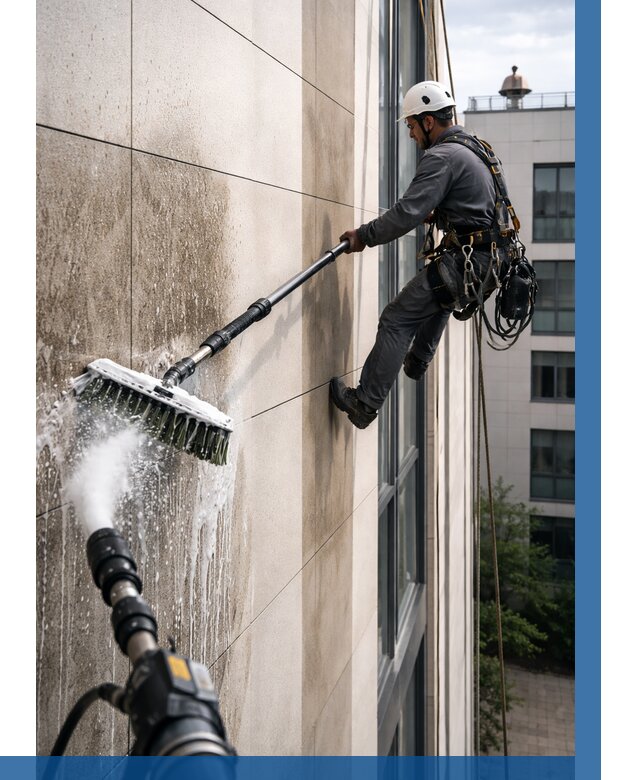 Мойка фасада из керамогранита в Мысках от 304 р. | ВЫСОТНИК-Мси