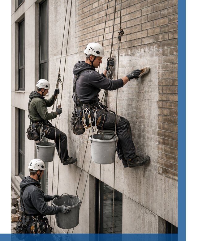 Удаление высолов с фасада в Мысках от 254 р. | ВЫСОТНИК-Мси