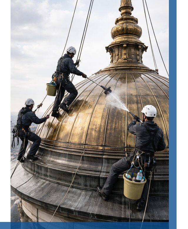 Мойка куполов и шпилей в Мысках от 8114 р. - заказать | ВЫСОТНИК-Мси