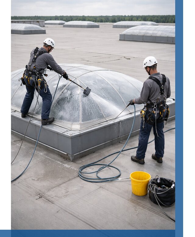 Мойка зенитных фонарей в Мысках, заказать от 4564 р. | ВЫСОТНИК-Мси