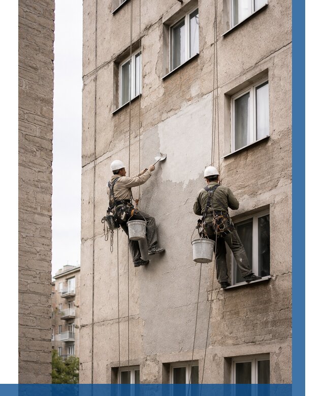 Косметический ремонт фасада в Мысках от 1116 р. | ВЫСОТНИК-Мси