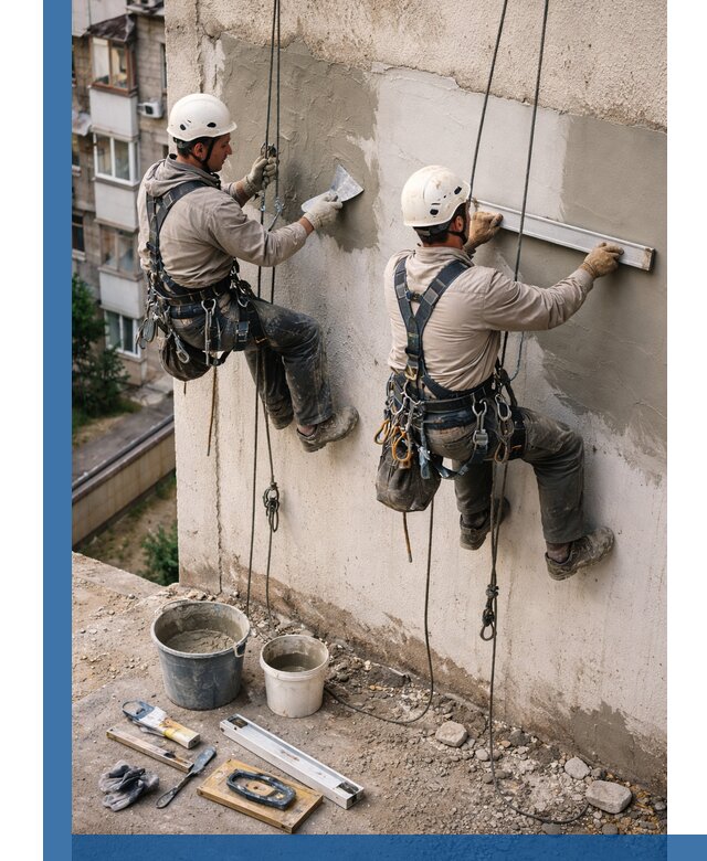 Комплексный ремонт штукатурного фасада с гарантией в Мысках