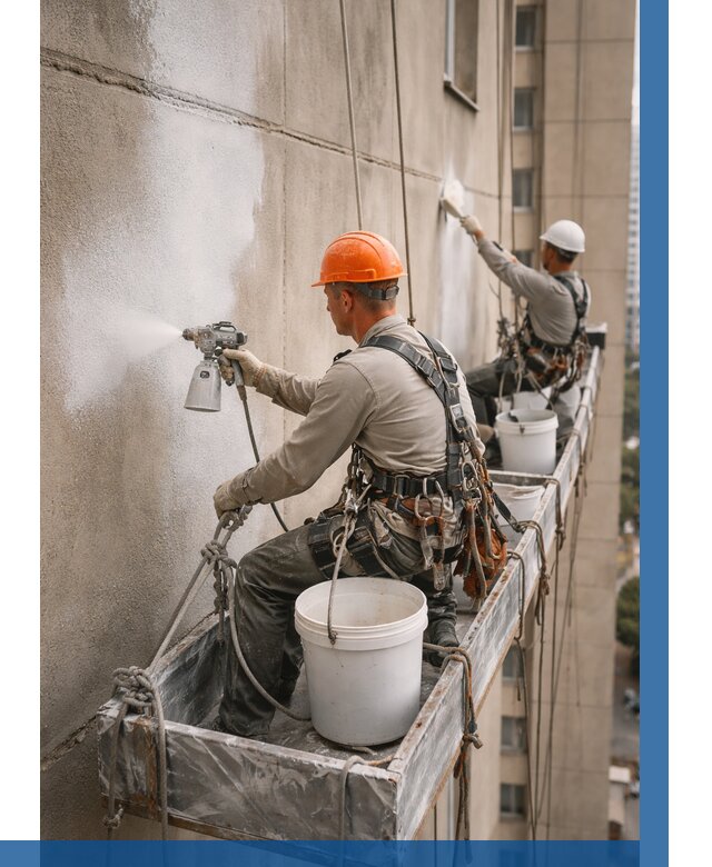 Грунтовка фасада на высоте в Мысках от 122 р. | ВЫСОТНИК-Мси