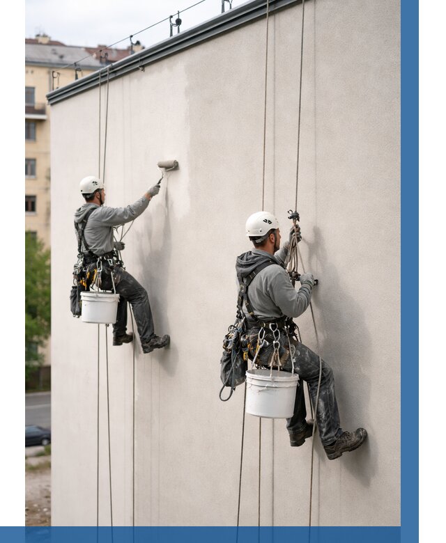 Покраска оштукатуренного фасада в Мысках от 325 р. | ВЫСОТНИК-Мси