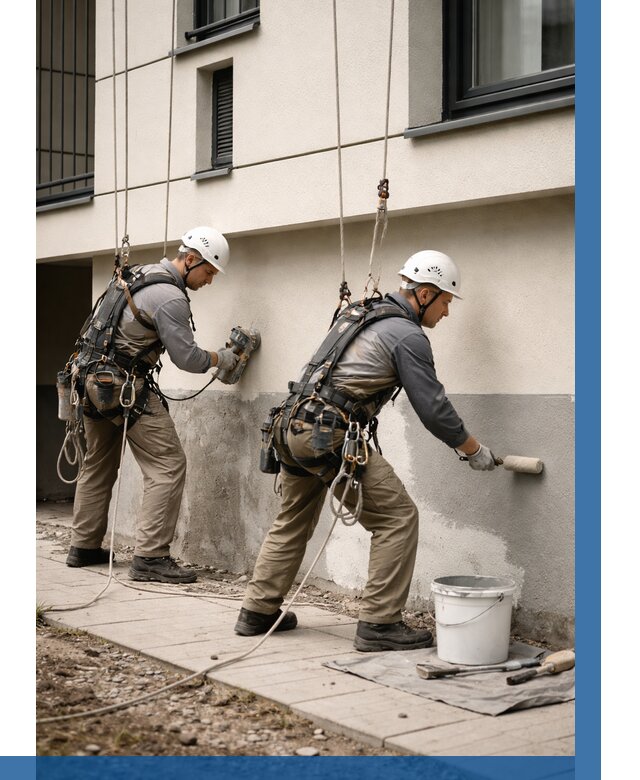 Окраска цоколя здания в Мысках от 456 р. под ключ | ВЫСОТНИК-Мси