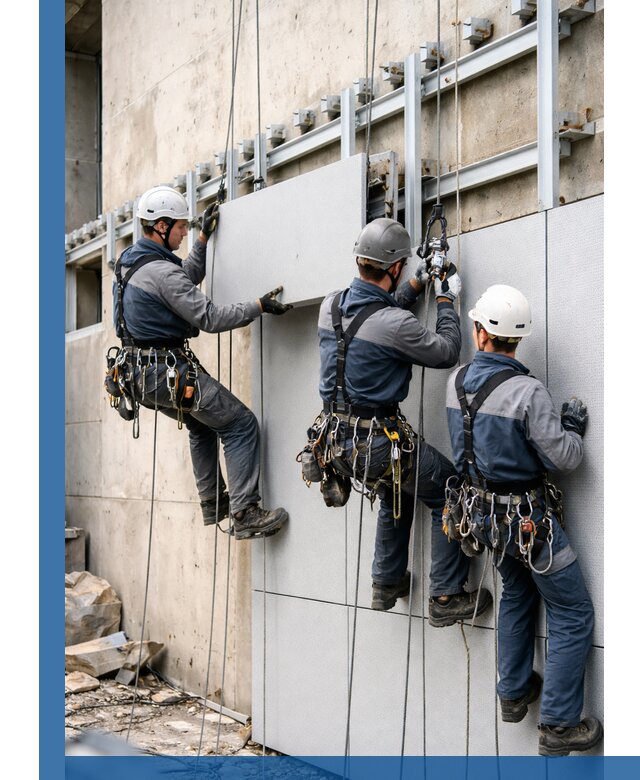 Монтаж вентилируемого фасада в Мысках под ключ с гарантией качества