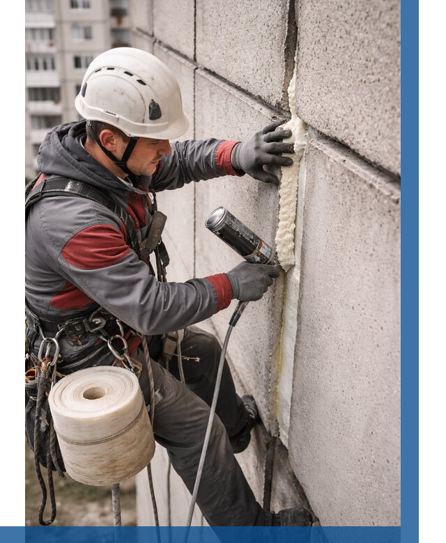 Утепление межпанельных швов в Мысках от 710 р. | ВЫСОТНИК-Мси