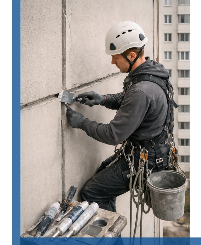 Ремонт межпанельных швов в Мысках герметизация и восстановление
