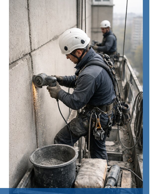 Штробление межпанельных швов в Мысках от 1217 р. | ВЫСОТНИК-Мси