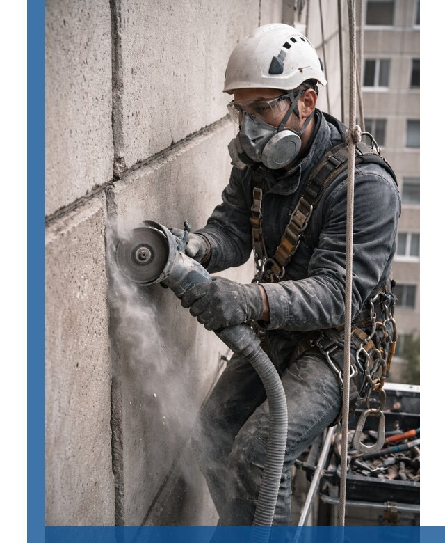 Штробление межпанельных швов в Мысках качественно и быстро