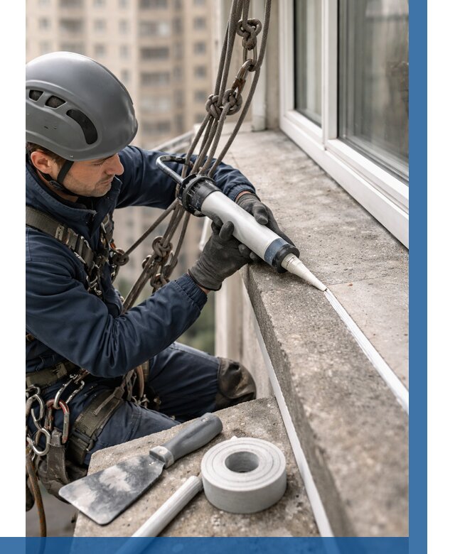 Герметизация балконного козырька в Мысках от 4564 р. | ВЫСОТНИК-Мси