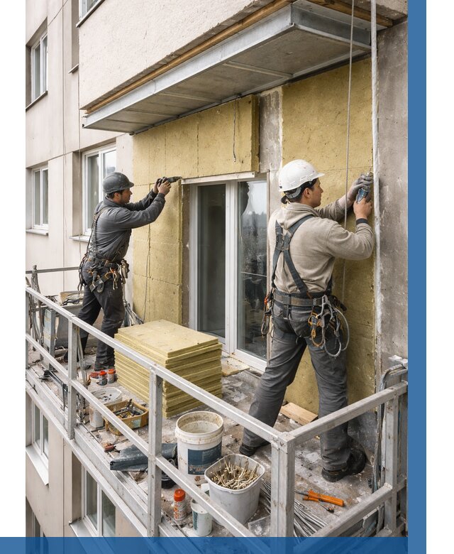 Утепление балкона снаружи в Мысках от 1623 р. под ключ ВЫСОТНИК-Мси