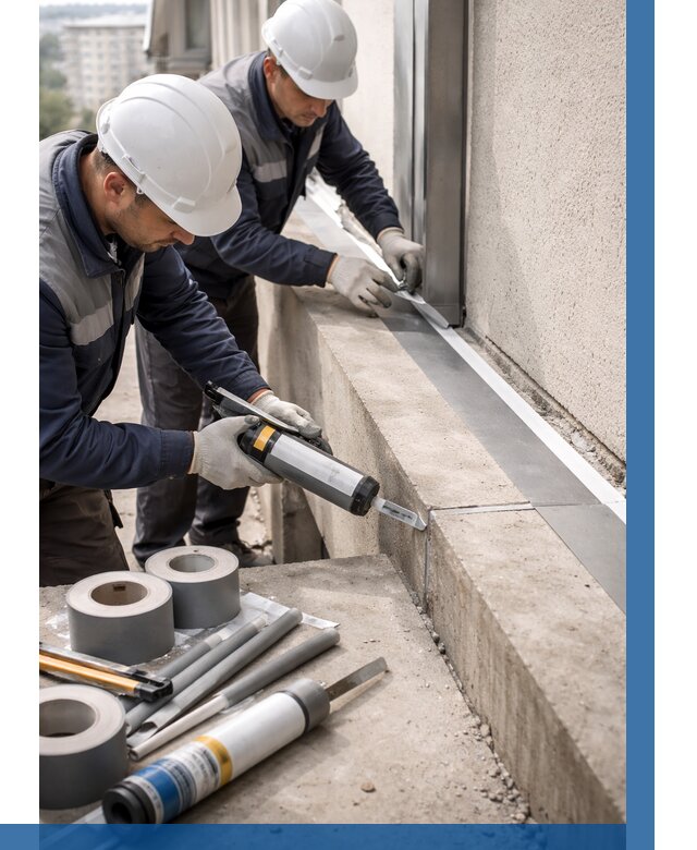 Герметизация примыкания балкона в Мысках от 4564 р. | ВЫСОТНИК-Мси