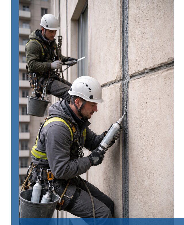 Герметизация деформационных швов фасада в Мысках качественно