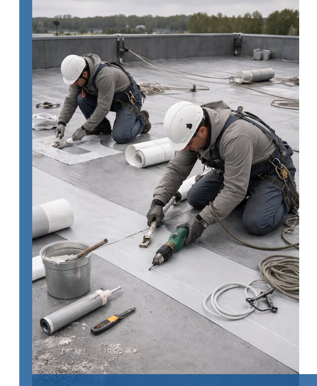 Ремонт мембранной кровли в Мысках качественно и с гарантией