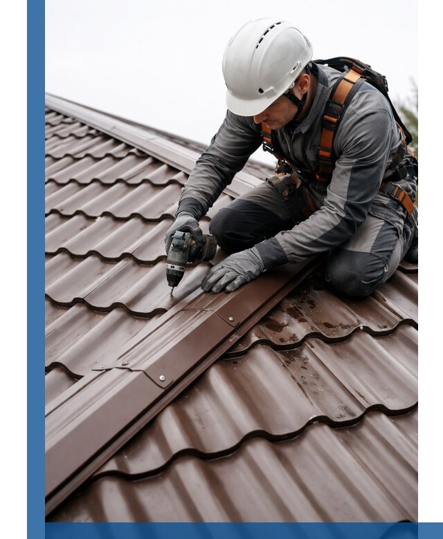 Ремонт металлочерепицы на крыше в Мысках профессионально