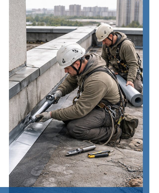 Ремонт кровельных примыканий в Мысках от 1217 р. | ВЫСОТНИК-Мси