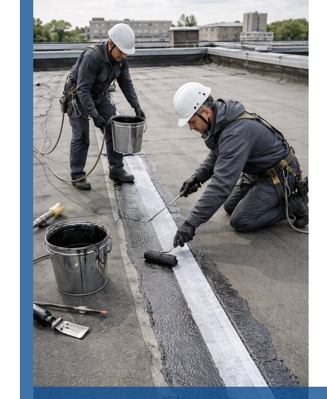 Гидроизоляция кровли мастикой в Мысках надежная защита