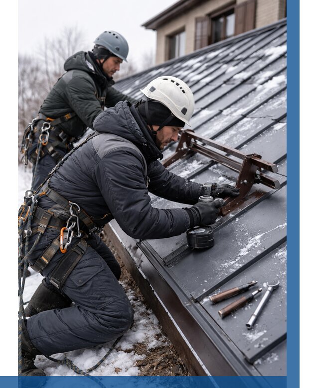 Монтаж снегозадержателей в Мысках от 456 р. | ВЫСОТНИК-Мси