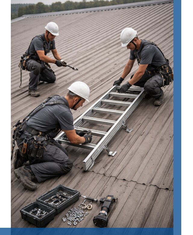 Монтаж кровельной лестницы в Мысках от 4564 р. | ВЫСОТНИК-Мси