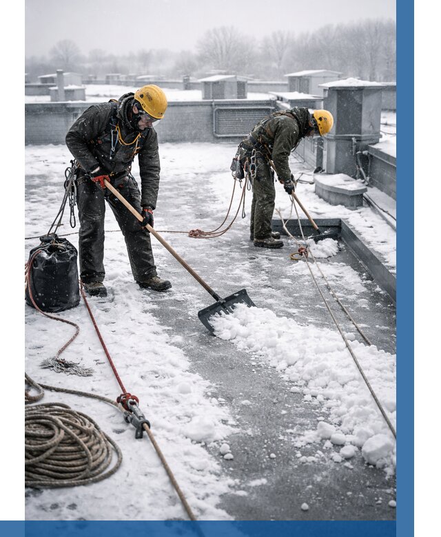 Очистка крыши от снега в Мысках от 7607 р. | ВЫСОТНИК-Мси