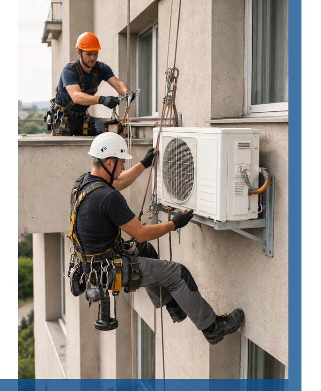 Монтаж внешнего блока кондиционера в Мысках от 6593 р. | ВЫСОТНИК-Мси