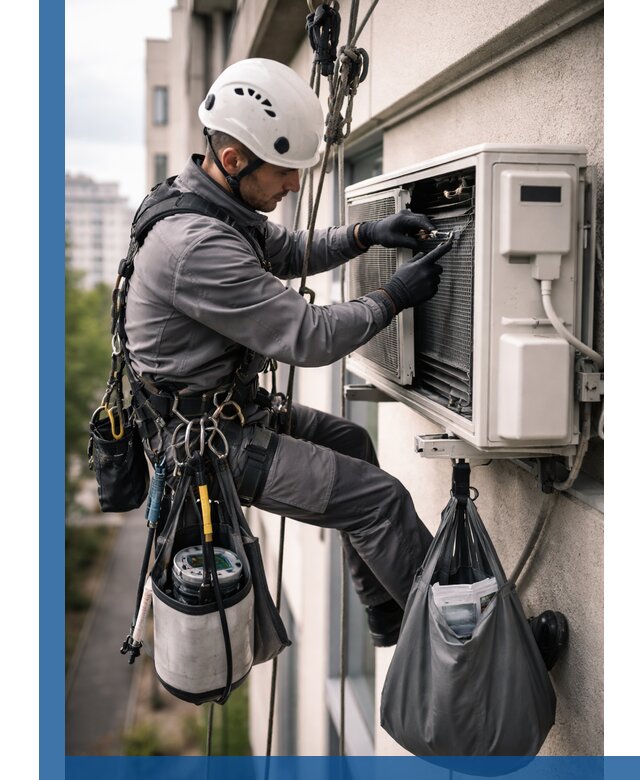 Обслуживание внешнего блока кондиционера в Мысках профессионально