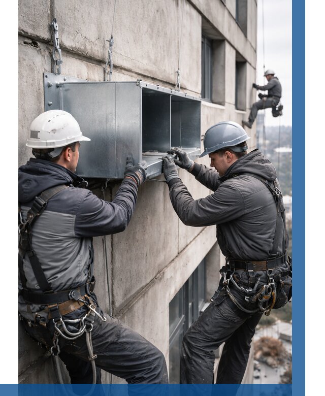 Монтаж вентиляционных коробов в Мысках от 3043 р. | ВЫСОТНИК-Мси