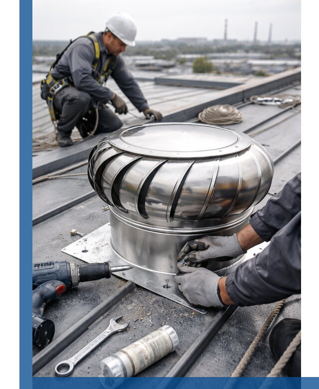 Установка дефлекторов на кровле в Мысках профессионально