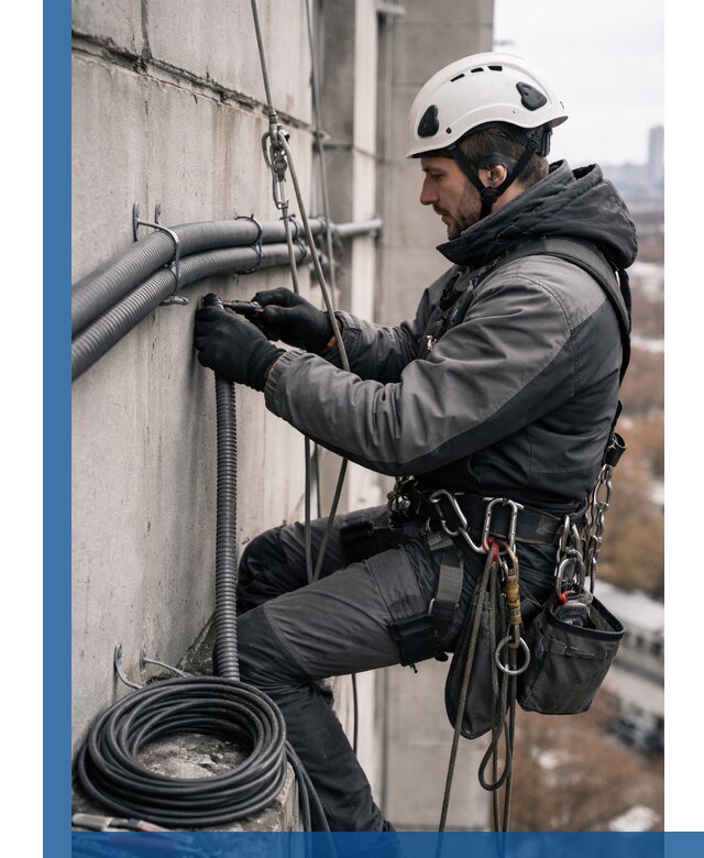 Профессиональный монтаж гофры для кабеля в Мысках с гарантией