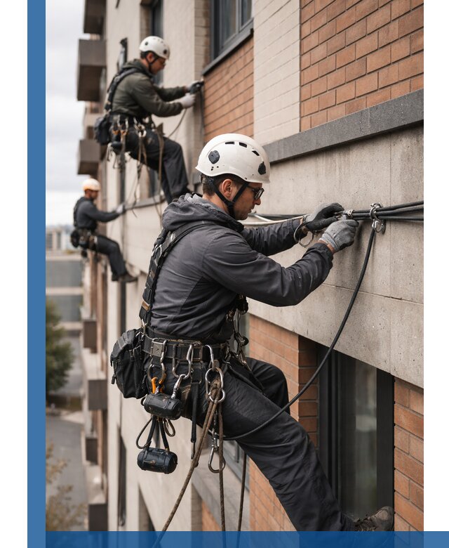 Крепление кабеля на фасаде монтаж и крепеж в Мысках