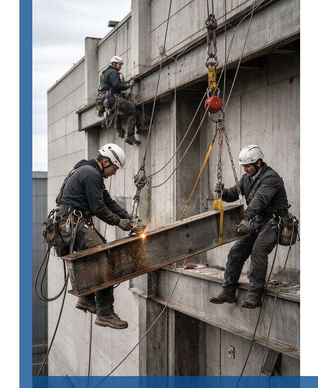 Демонтаж металлоконструкций на высоте в Мысках под ключ