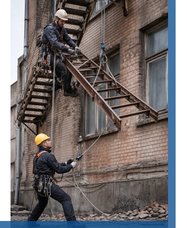 Демонтаж пожарной лестницы в Мысках от 12172 р. | ВЫСОТНИК-Мси