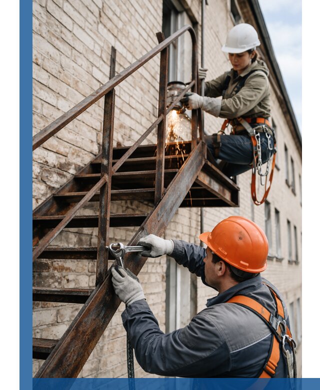 Ремонт и восстановление пожарных лестниц с выездом в Мысках