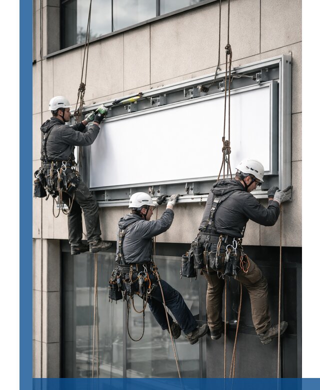 Профессиональный монтаж светового короба под ключ в Мысках