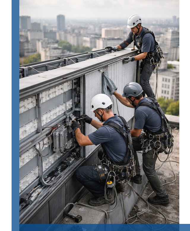 Профессиональное обслуживание крышной рекламы в Мысках под ключ