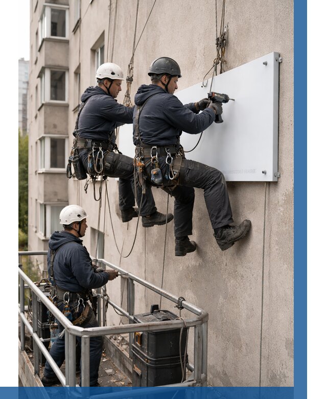 Монтаж табличек и указателей в Мысках от 3550 р. | ВЫСОТНИК-Мси