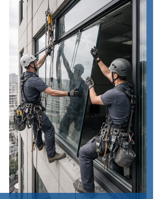 Замена стеклопакетов на высоте в Мысках от 5579 р. | ВЫСОТНИК-Мси