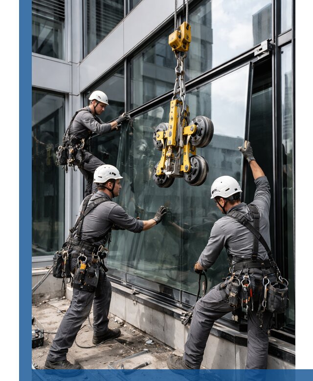 Структурное остекление фасадов в Мысках монтаж и обслуживание