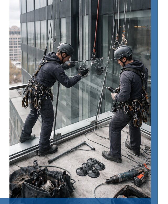 Монтаж стеклянных ограждений в Мысках от 2536 р. | ВЫСОТНИК-Мси