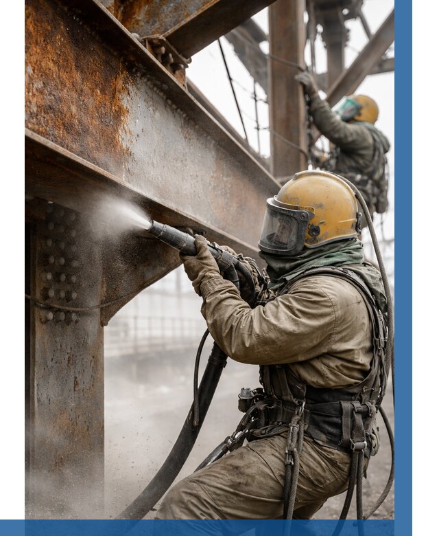 Пескоструйная очистка металлоконструкций в Мысках по 609 р.  ВЫСОТНИК-Мси