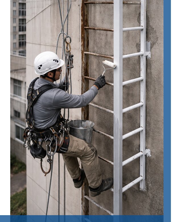 Покраска пожарных лестниц в Мысках от 4564 р. | ВЫСОТНИК-Мси