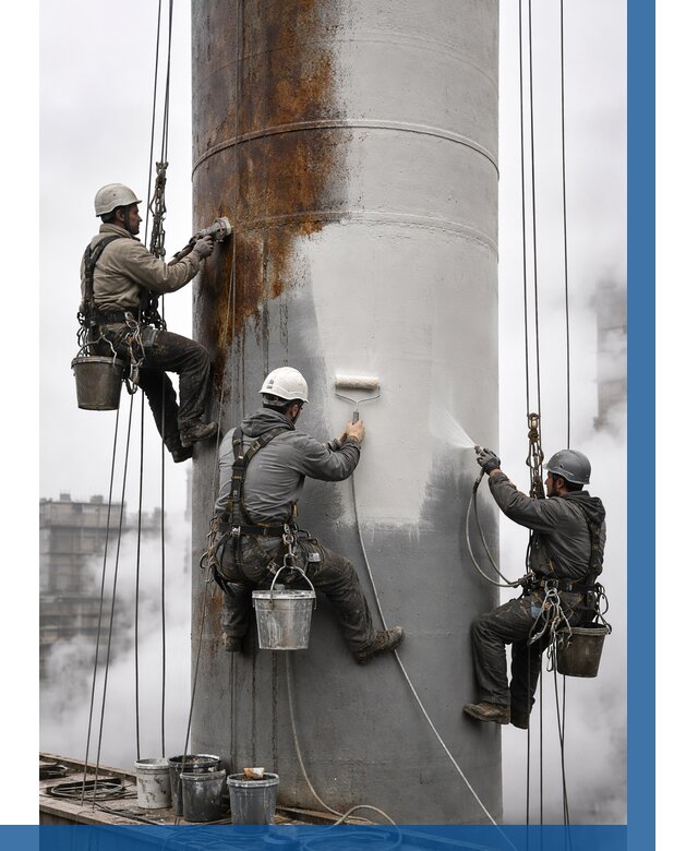 Покраска дымовых труб в Мысках от 8622 р. | ВЫСОТНИК-Мси