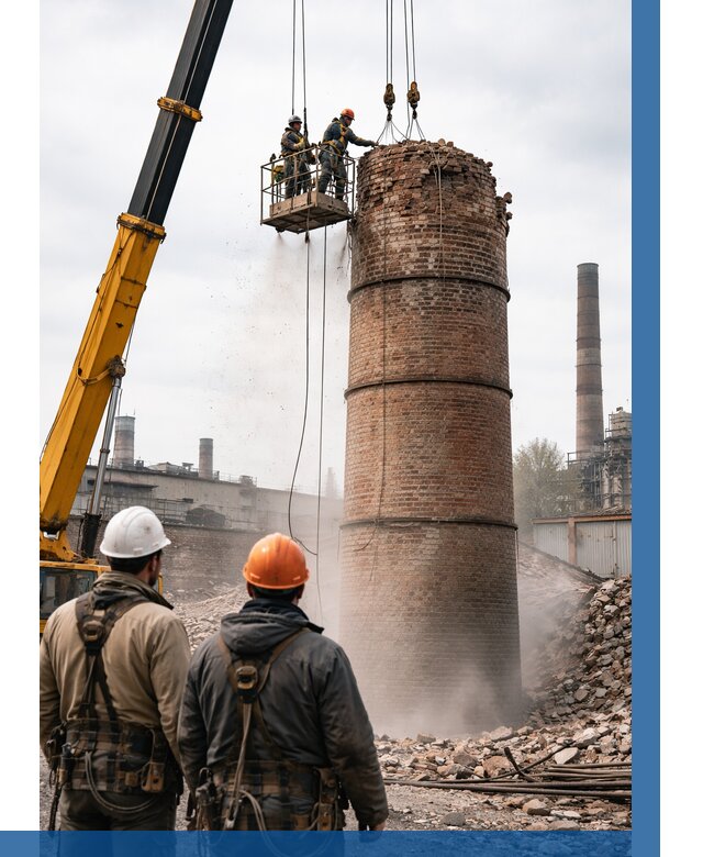 Демонтаж дымовой трубы в Мысках от 91287 р. | ВЫСОТНИК-Мси, смета