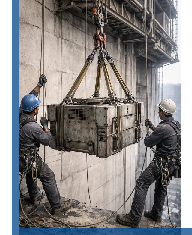 Такелажные работы на высоте, подъем и монтаж грузов в Мысках