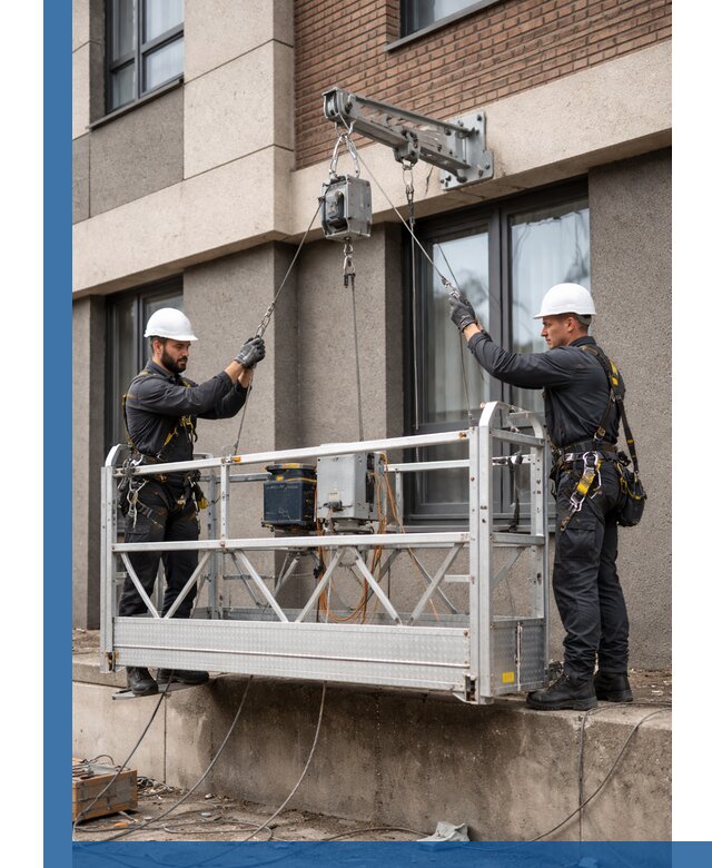 Монтаж и подъем фасадной люльки в Мысках с гарантией безопасности