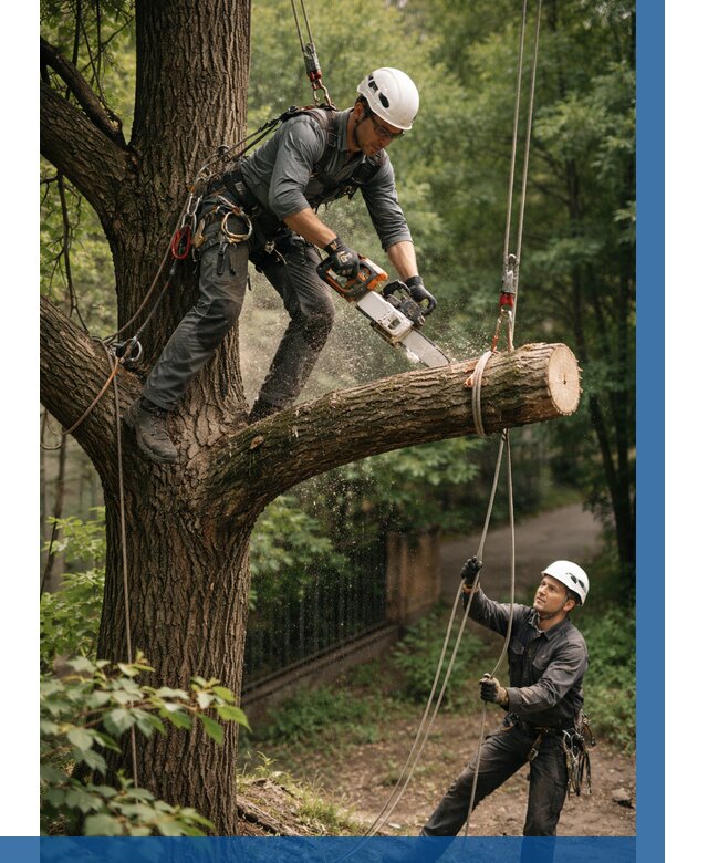 Спил деревьев альпинистами в Мысках от 8114 р. | ВЫСОТНИК-Мси