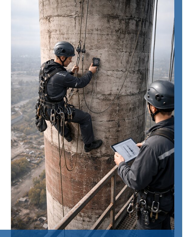 Обследование дымовой трубы в Мысках от 8114 р. | ВЫСОТНИК-Мси