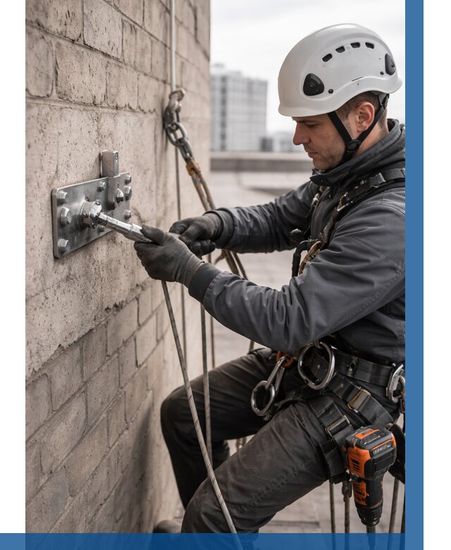 Установка анкерных точек в Мысках от 3550 р. | ВЫСОТНИК-Мси